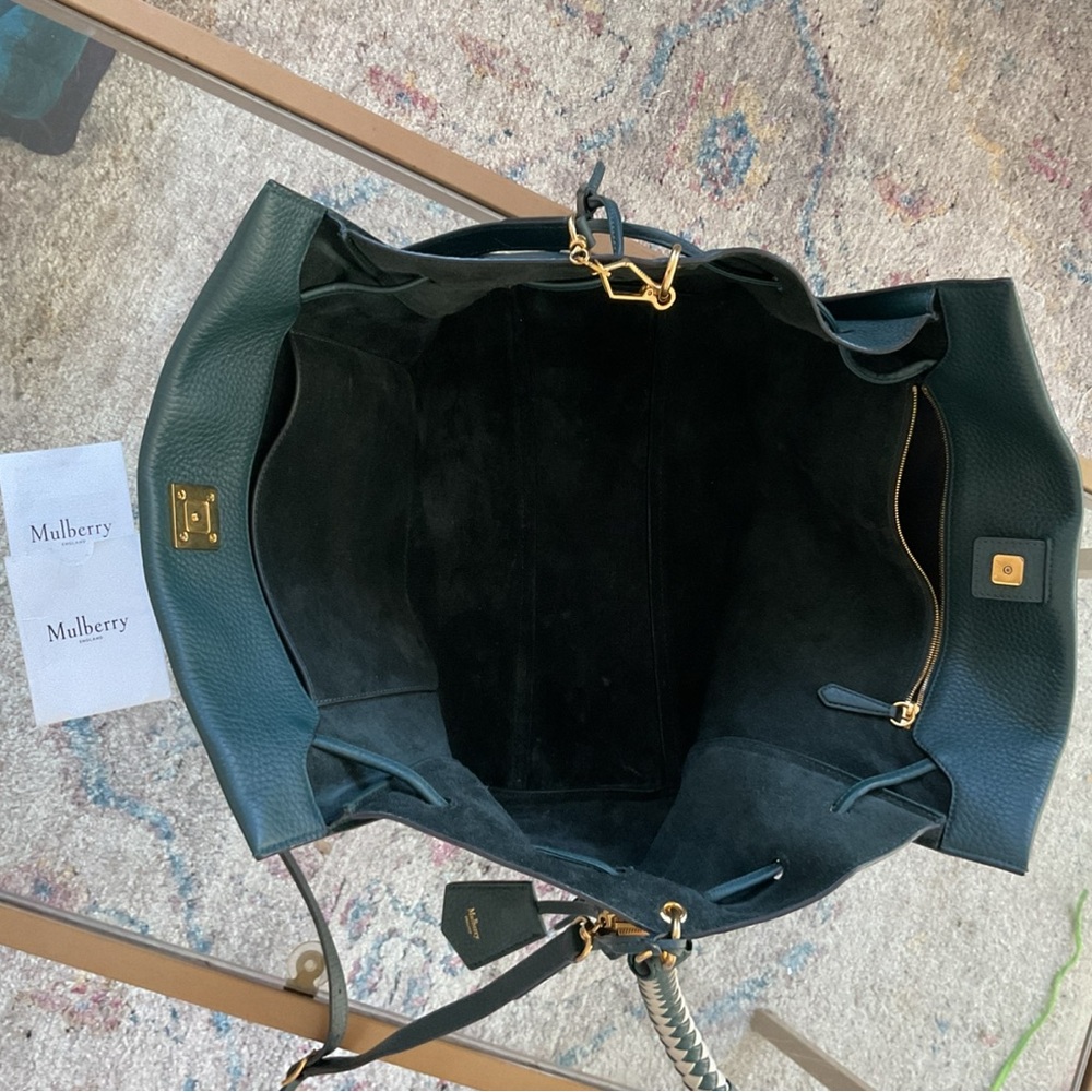 Iris Mulberry Green & Chalk Heavy Grain Purse - Picture 5 of 8